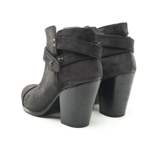 Rag & Bone Harrow Suede Leather Ankle Boots Booties Women EU 38 Black - Picture 8 of 14